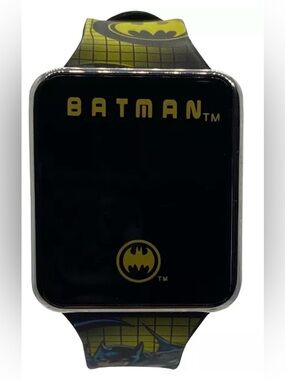 Accutime Batman Kids Silicone Strap Touchscreen Led Watch